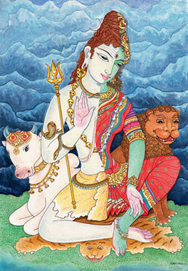 Ardhanarishvara: Metade Shiva, Metade Parvati