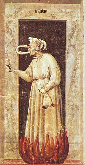 Envy (Inveja) - quadro de Giotto di Bondone (1306)