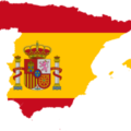Espanha - Mapa/Bandeira