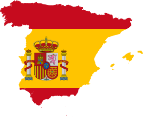 Espanha - Mapa/Bandeira