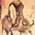 Lao Tzu montando um búfalo aquático