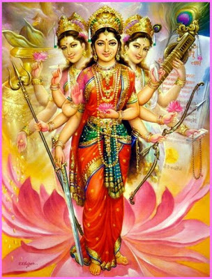 Parvati, Lakshmi e Sarasvati